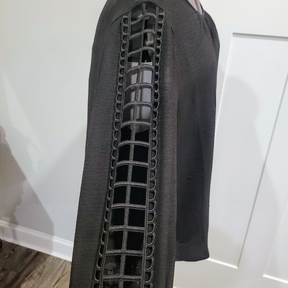 NWT 3X Open Sleeved Blk Dress Blouse - Picture 10 of 13